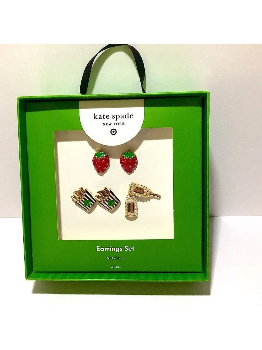 Kate Spade x Target 3 Pack Mixed Novelty Stud Earrings New